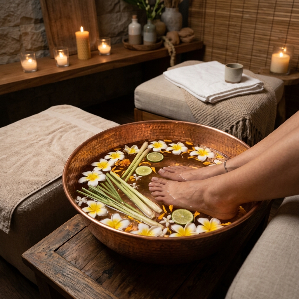 Organic Herbal Foot Soak Copper Bath